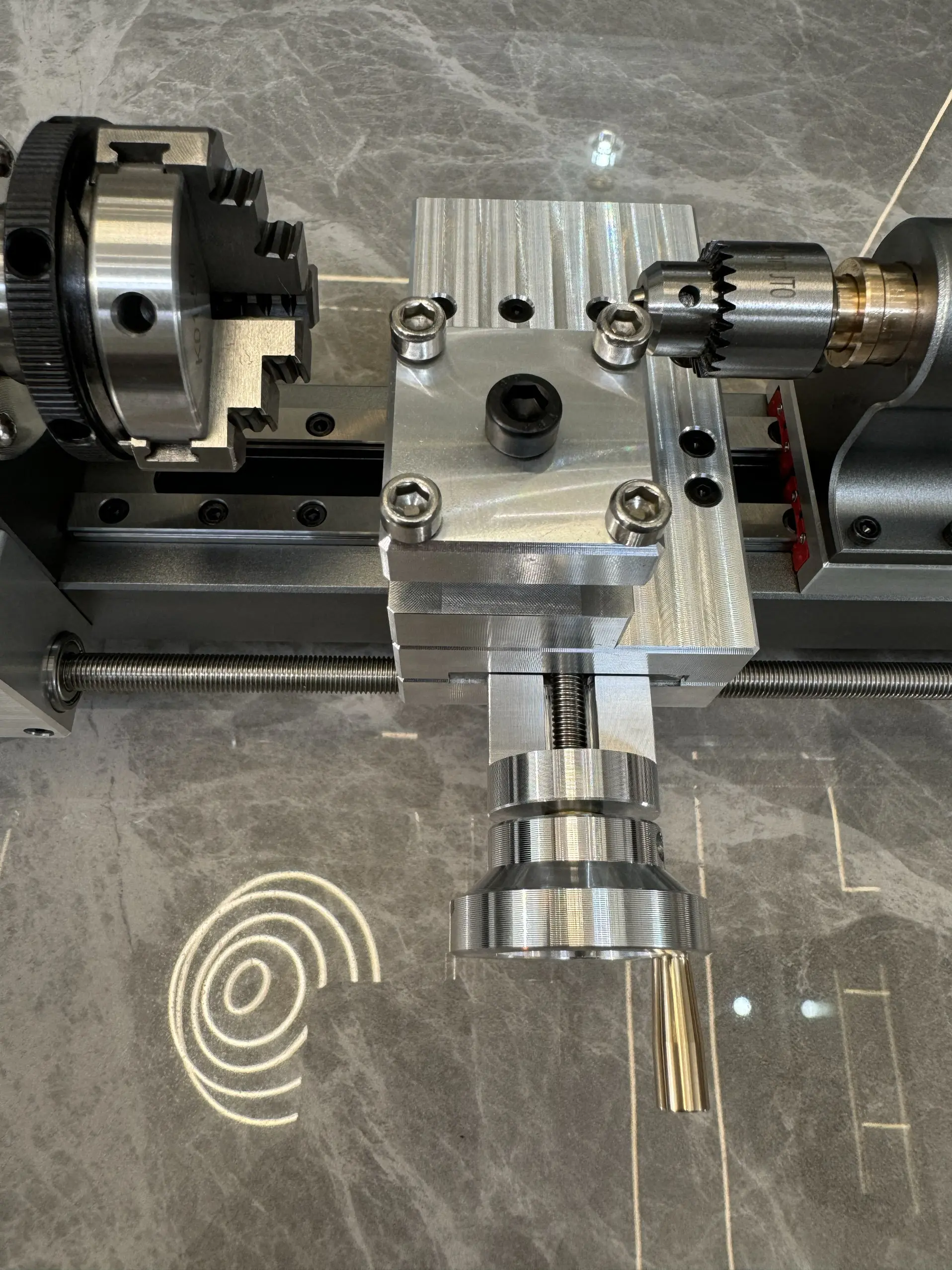Micro lathe, spindle diameter 50 mm, through hole 9 mm, 330 x 150 x 120 mm, mini lathe