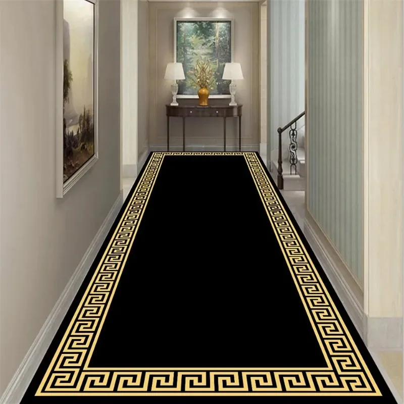 Nordic Modern Corridor Carpets Long Hallway Area Rug Geometry Bedroom Living Room Decoration Rugs Aisle Mat Anti-slip Floor Mats