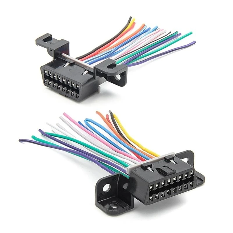  OBDII J1962F OBD2 16 Pin Female Connector Dashboard Port Open Tinned Wire Pigtail Full Cable Harness 3.9''