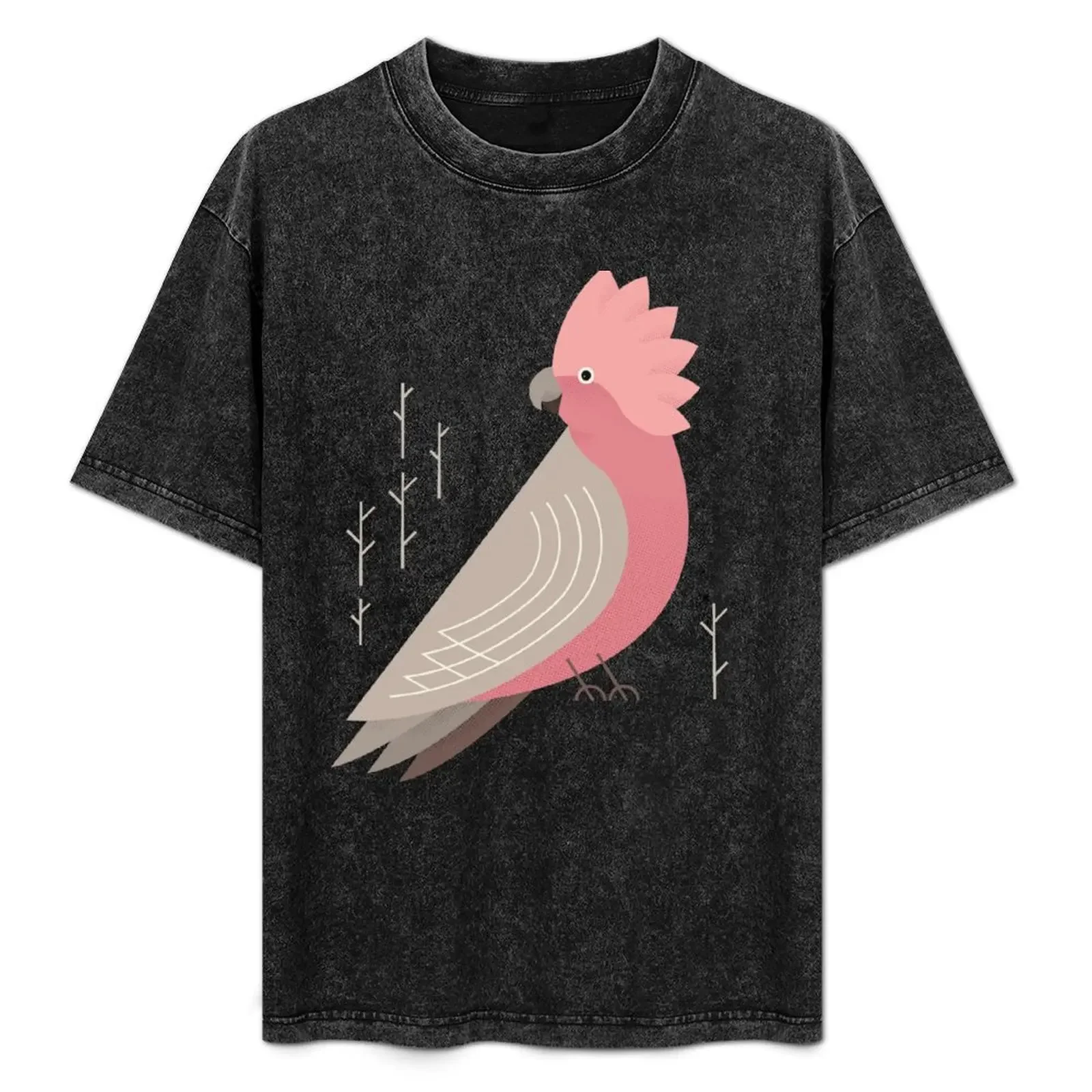 

Galah, Bird of Australia T-Shirt Basic Casual Short Sleeve Cotton Shirt