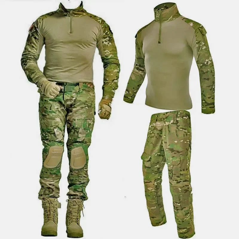 Wear Resistant Uniform Suits Outdoor Training Suit Hunting Shirts Waterproof Pants Paintball Sets Hiking Pant Men Clothes