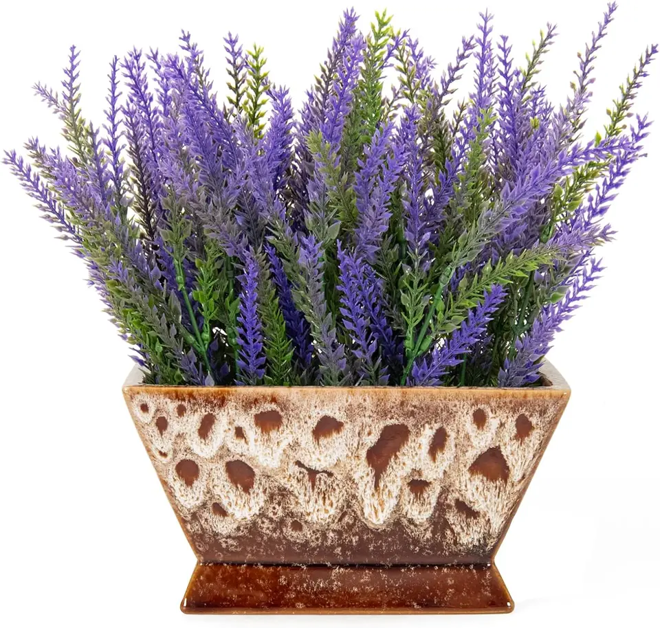 Realistic Artificial Lavender Plant for Home Decor