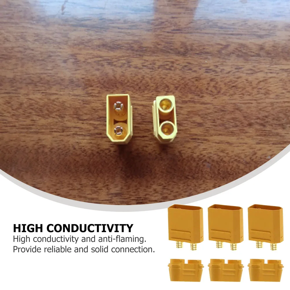 

5Sets Xt90h Male Female Connector Plug Adapter Reliable Connection for Rc Models Xt90h Connector Connectors
