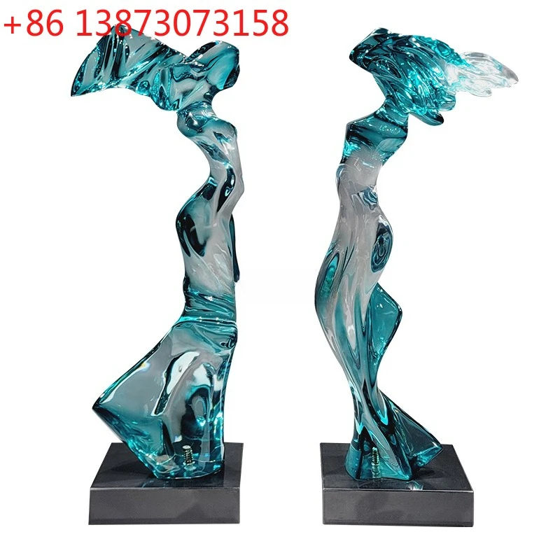 -*sales office Abstract sculpture Floor-to-ceiling ornaments Shopping mall clubhouse Soft decoration Transparent resin artwork