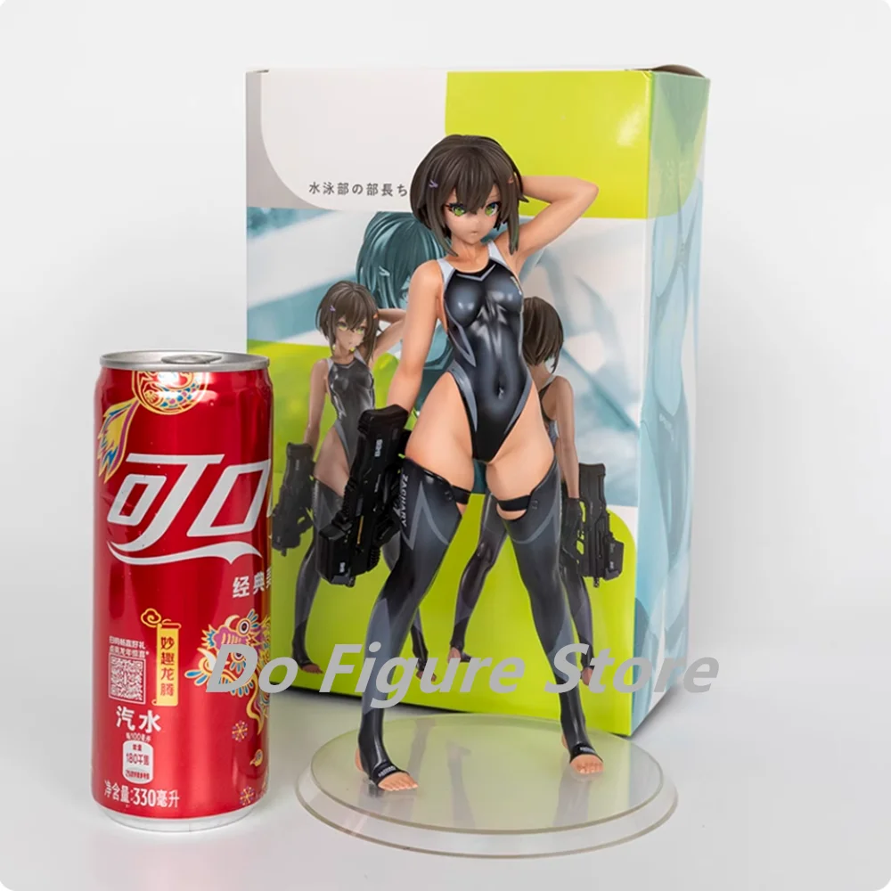 22CM Younger Generation Of Swimming Machine Gun Girl Anime Handmade Action Figures Desktop Case Decoration Ornament Gift