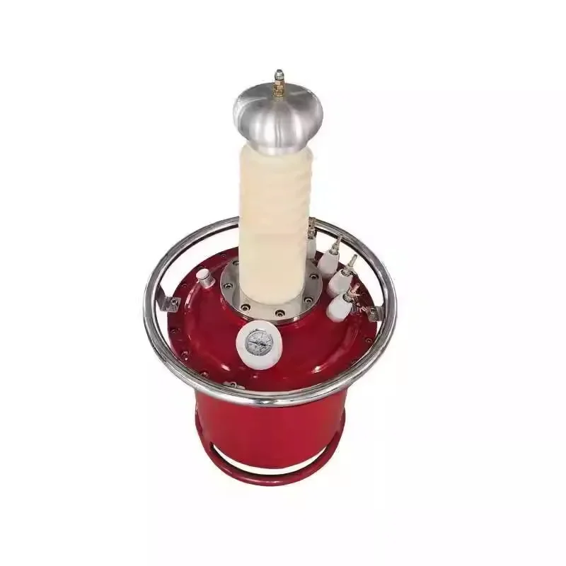 Gas-filled test transformer, sulfur hexafluoride gas withstand voltage test device
