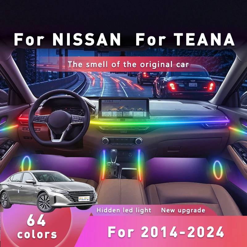 

FILIPLI For NISSAN TEANA GLC260 For 2017 Premium Quality LED Strip Durable Stylish Car Interior Upgrade With Bluetooth Control