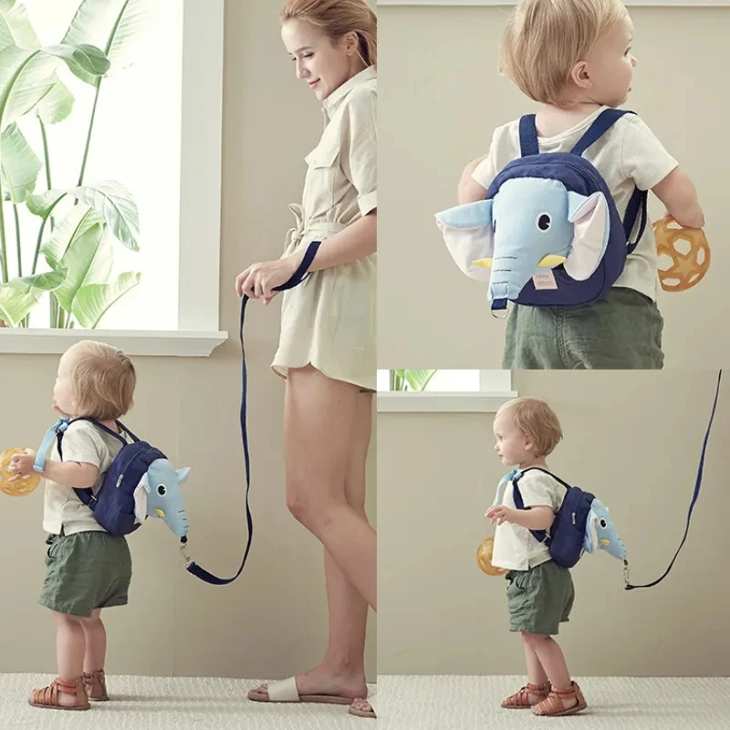 Mochila con arnés antipérdida para bebé, bolsa de elefante para caminar, bolsa de seguridad para caminar, portador de correa para niños pequeños