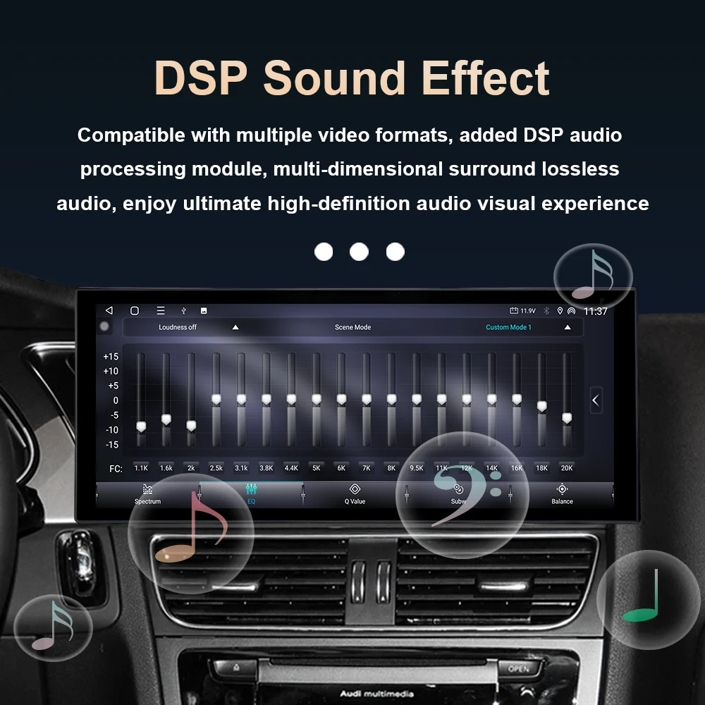 for Audi Q5L 2018 - 2024 Wireless Carplay HD Touch Screen 4G WIFI DSP Stereo GPS Android 16 Car Radio Video Multimedia Player