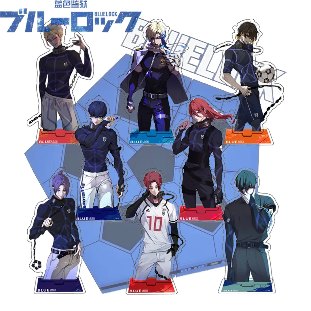 

Fashion Anime Blue Lock Acrylic Stand Model Plate Chigiri Hyouma Isagi Yoichi Bachira Meguru Football Player Standee Board 15cm