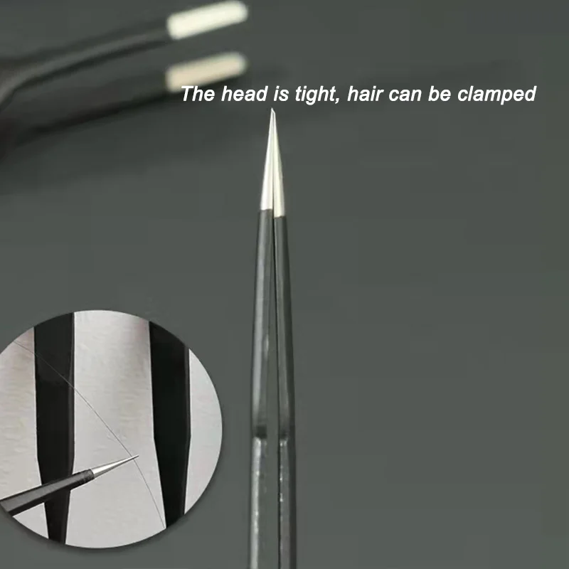 Pinzas antiestáticas de acero inoxidable, juego de pinzas profesionales para cejas, herramienta de reparación de precisión Industrial, rectas y curvadas