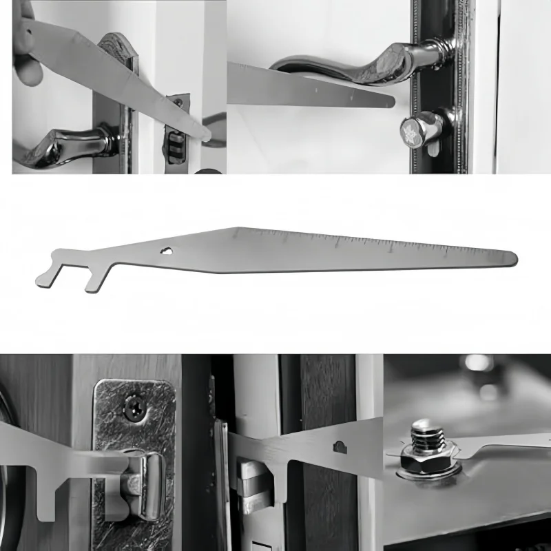 2Pcs Silver Stainless Steel Lever Tools Firefighting Repair Leverage Wrench Portable Pry Bar Hand Tool for Firefighter Police