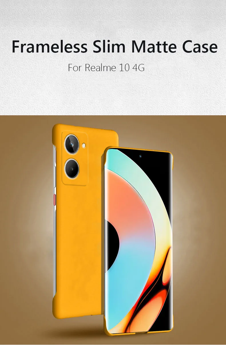 Frameless Slim Skin Matte Hard PC Back Cover Case On For Realme 10 Frameless Slim Skin Matte Hard PC Back Cover Case On For Realme 10
