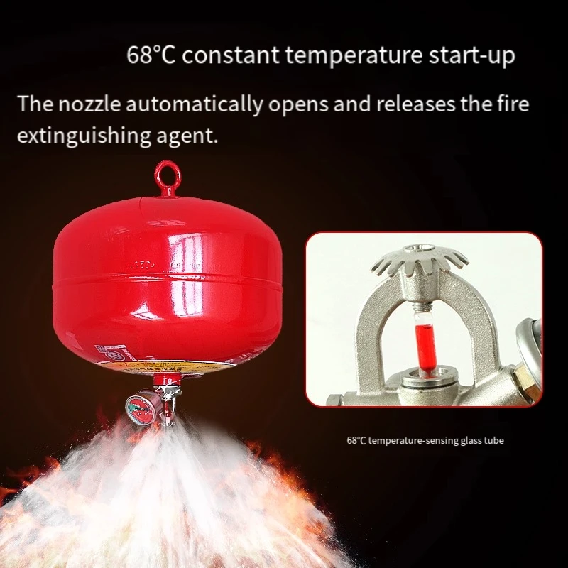 

Suspended, Heptapropane Gas Fire Extinguishing Device