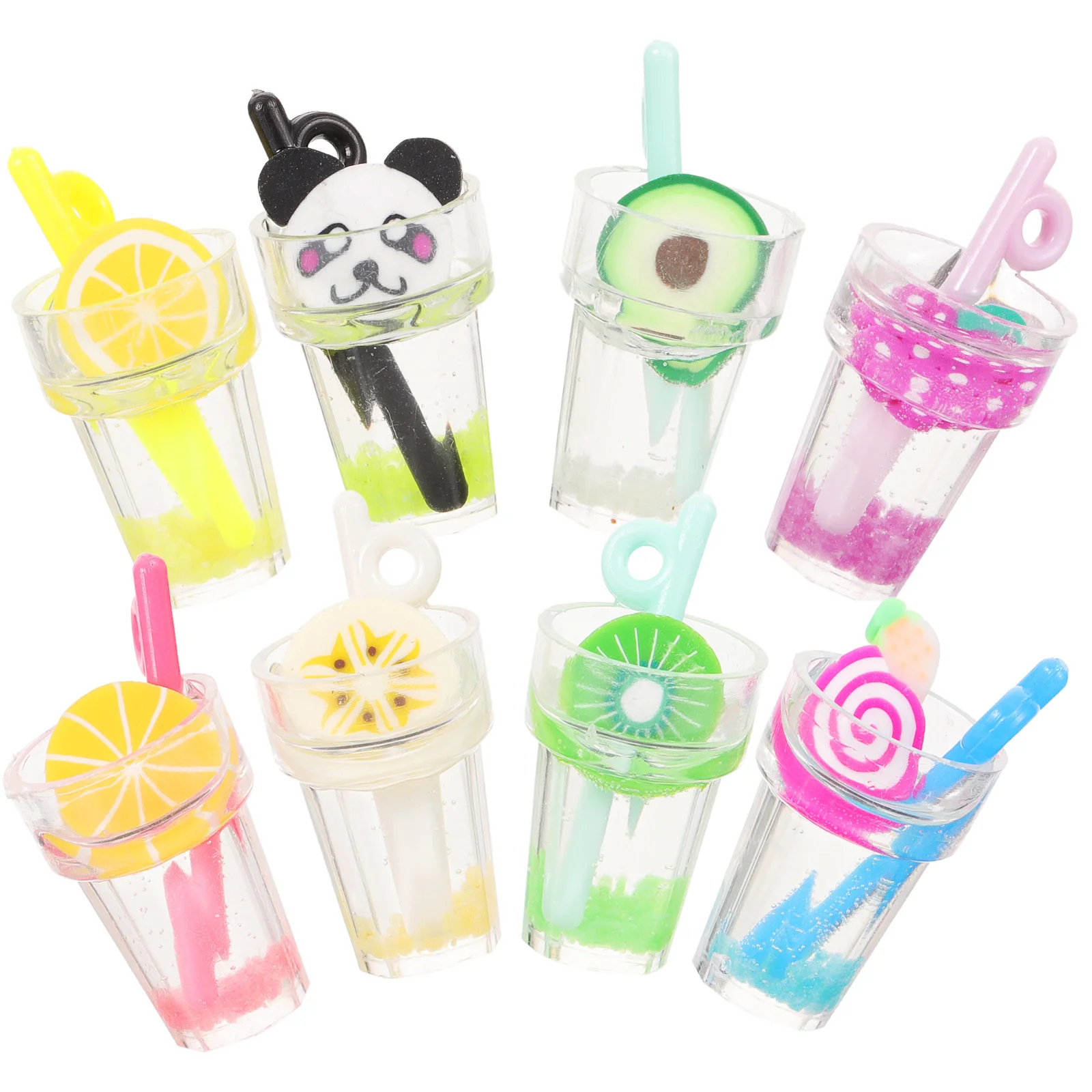 12 قطعة كوب عصير على شكل دلايات قلادة DIY بها بنفسك أقراط أساور قلادة مجوهرات صياغة القرط دلايات كوب عصير المعلقات