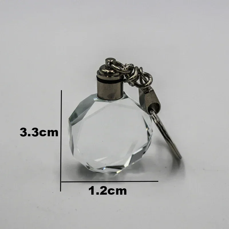 LED Light Car Keyring Octagon Pendant for Peugeot 2008 4008 408 206 307 207 208 5008 6008 406 508 308 Traveller Key Accessories