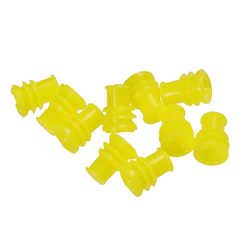 50Pcs 281934-2 Auto Wire Sealing Plug Yellow Silicone Ring for AMP Superseal 1.5mm Series Tyco Connector Waterproof Gasket