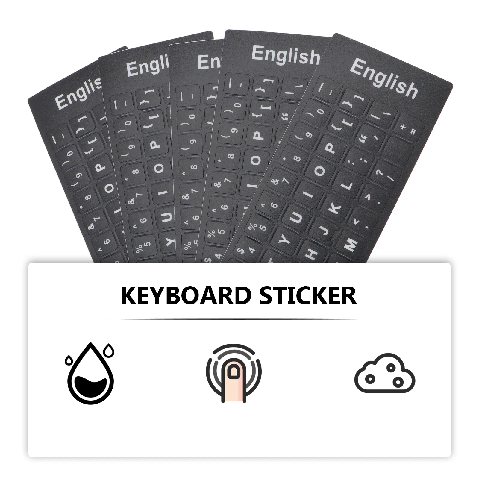 

10pcs Keyboard Stickers Universal Pvc Multi-Language Layout Laptop Skin Replacement Cover For Students Gift Office School