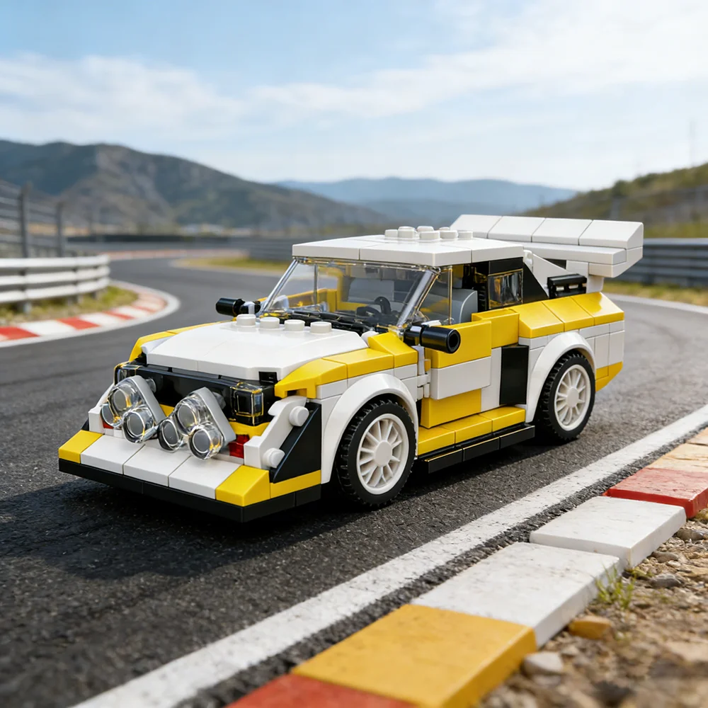 3D Rennwagen-Modell Baukasten, DIY Montage-Spielzeug für Bastler, Cooles Rennfahrzeug-Set, Urlaubsgeschenk für Jungen & Mädchen