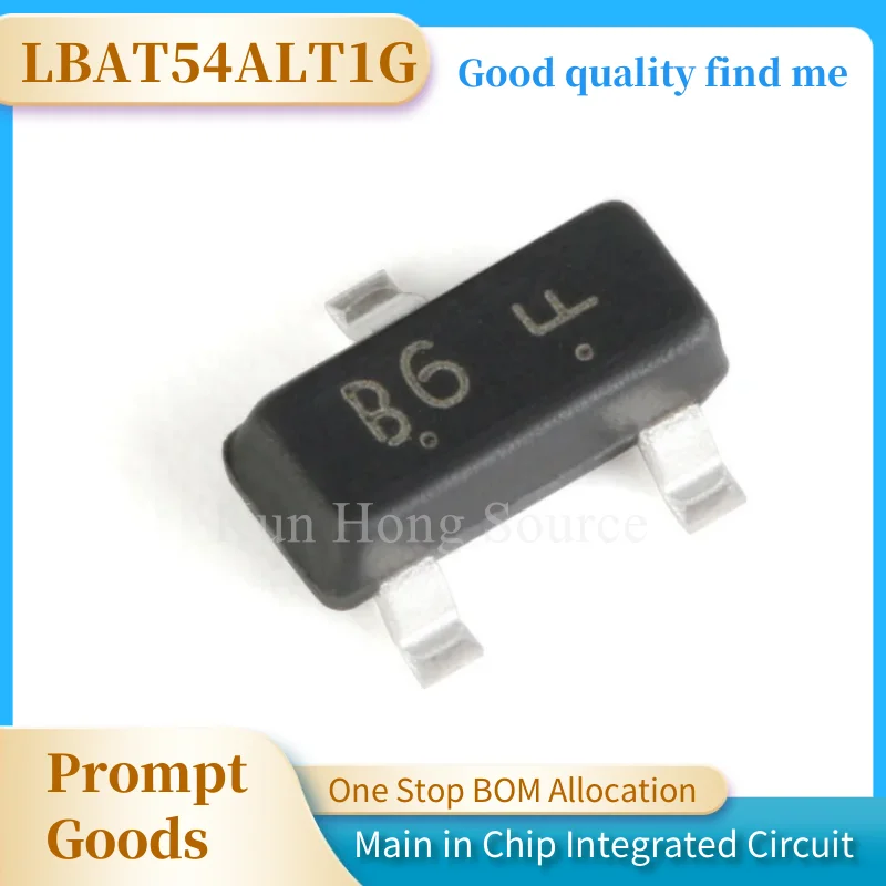 

20pcs/lot 100% New original LBAT54ALT1G LBAT54A B6 SOT-23 30V/200mA SMD Schottky diode