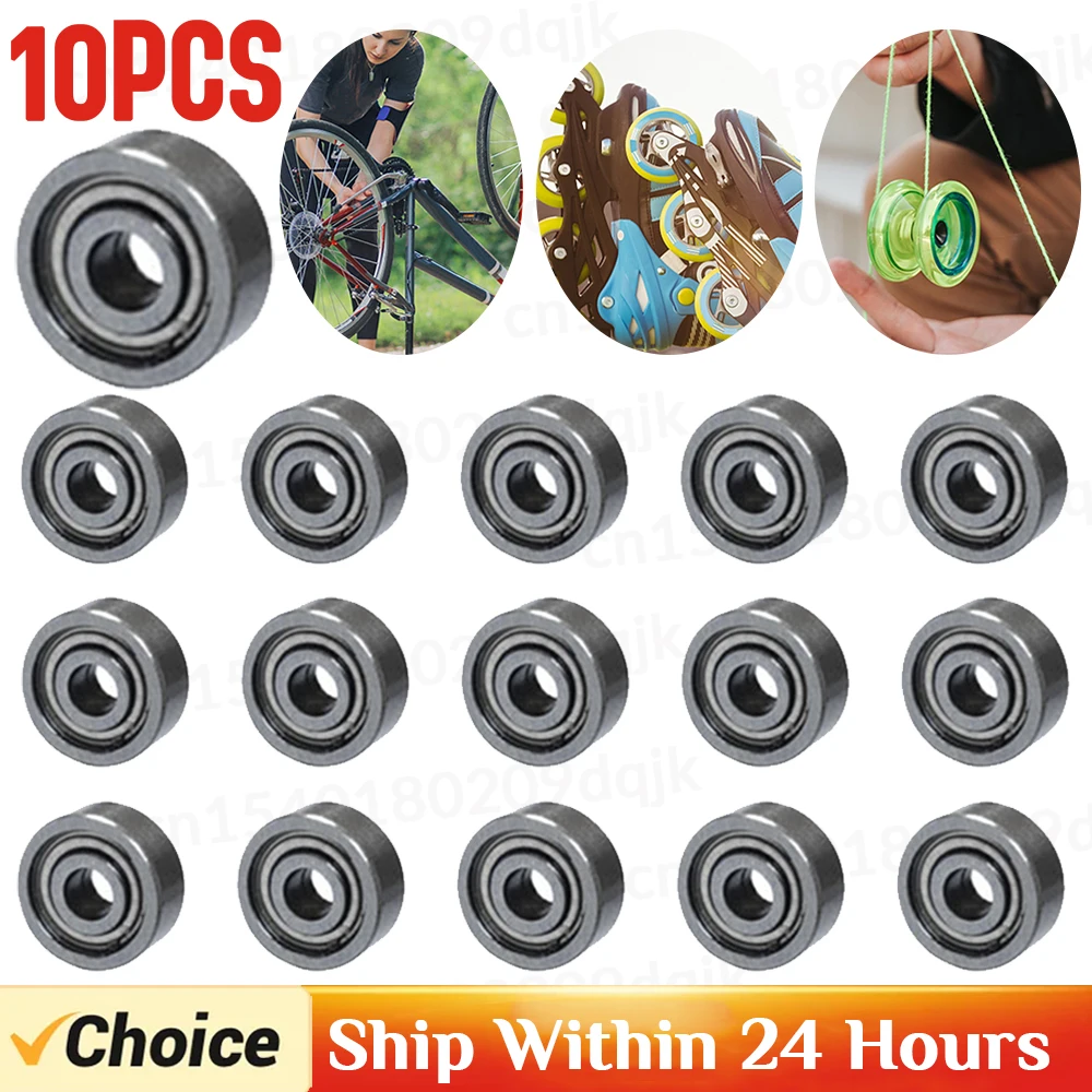 10pcs 623zz Inline Roller Skate Bearing 3x10x4mm Roller Skate Bearings Carbon Steel Silent Ball Bearing Deep Groove for Scooter