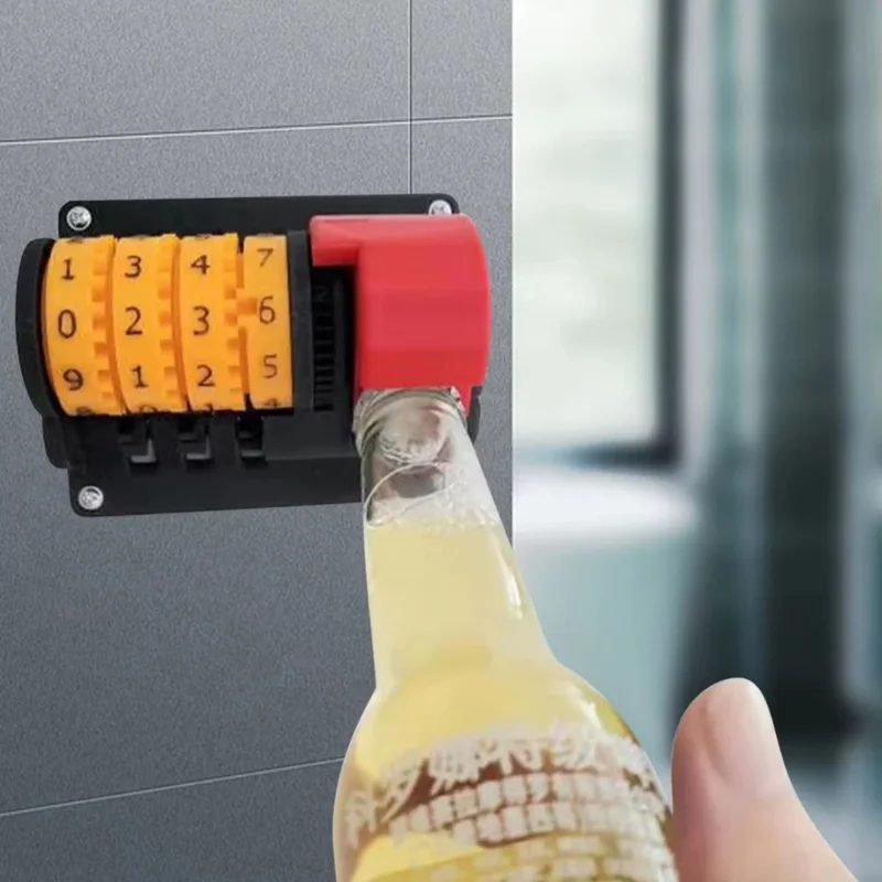 

Wall-mounted Beer Counter Bottle Opener Automatic Counter Beer Soda Drink Cap Opener Funny Kitchen Gadget