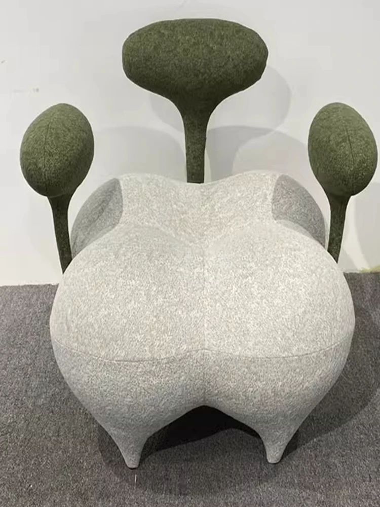 

Luxury Villa Living Room Office Reception Leisure Chair Creative Furniture Showroom Chair High Quality Matcha Green Fabric Chair