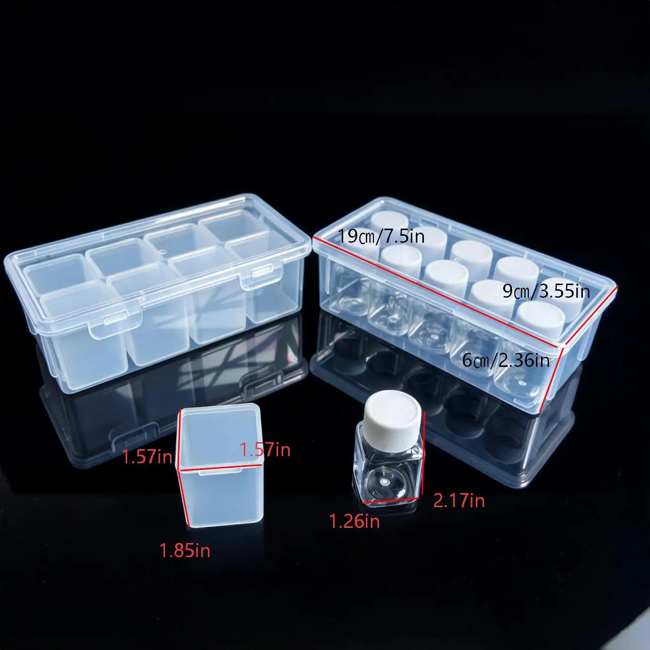 Large Capacity  Bead Storage Box, Stackable Diamond Art Drill Organizer for Loose Beads, Nail Rhinestones, Jewelry DIY Supplies