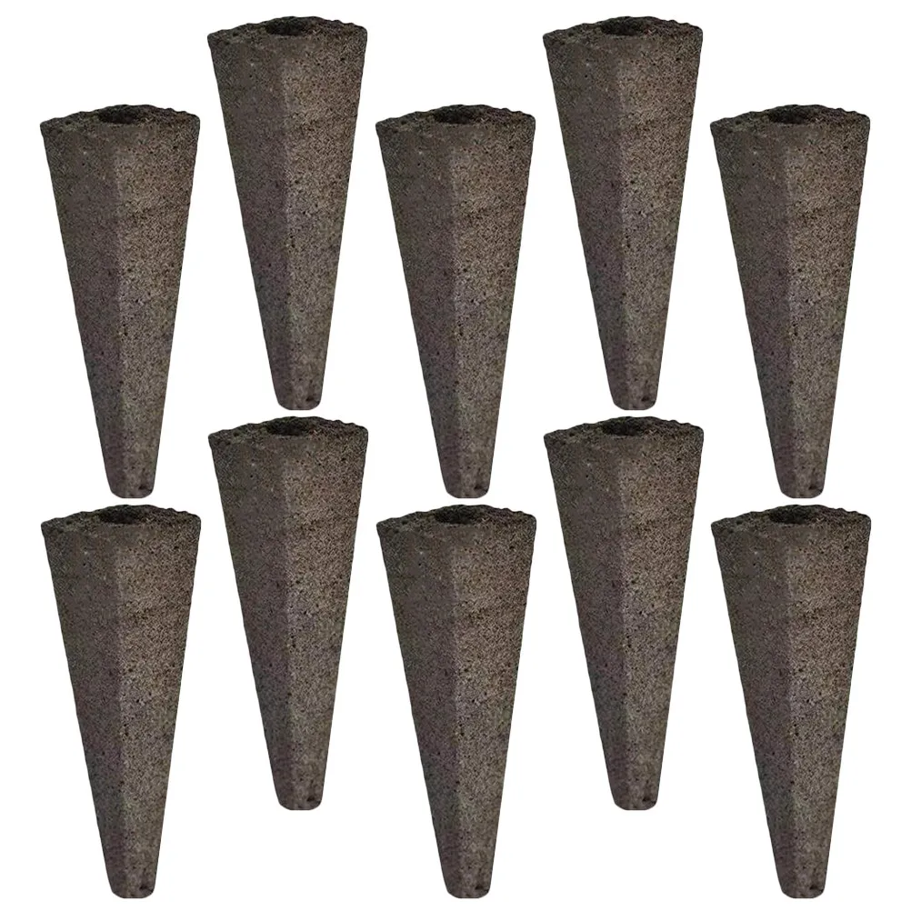 10Pcs Grow Sponges Cone Shape Soil-Free Hydroponic Sponge for Seed Sprouting Seedling Rooting Soilless Cultivation