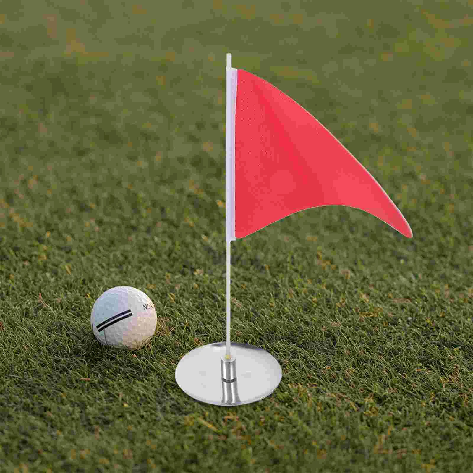 

Mini Golf Flag Sticks Training Supplies Flagpole Cup Plate Portable Practice Man