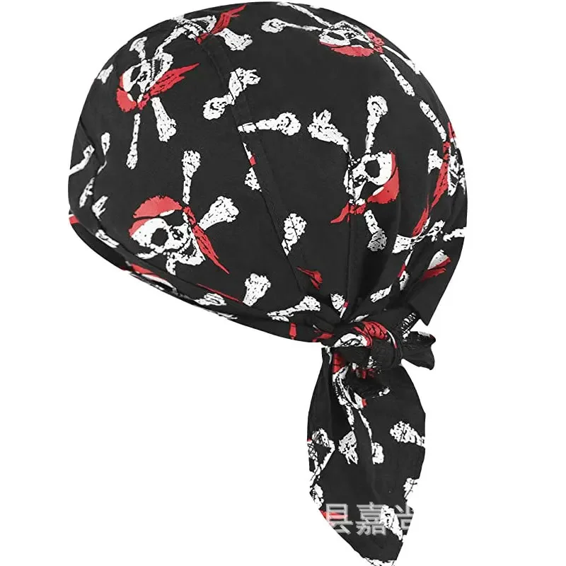 1Pcs Cycling Skull Pirate Cap Hat Bandana Head Wrap Breathable Helmet Liner Anti Sweat UV Sport Headband Scarf for Men and Women