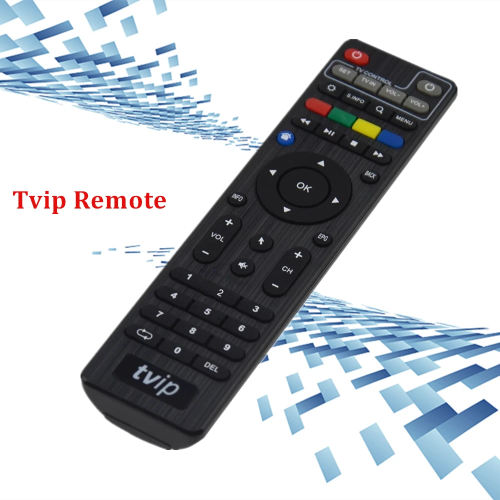 Original Hot Sale TVIP TV Box Remote Control For TVIP710 TVIP605 Black Color TVIP Remote Controller Without Bluetooth