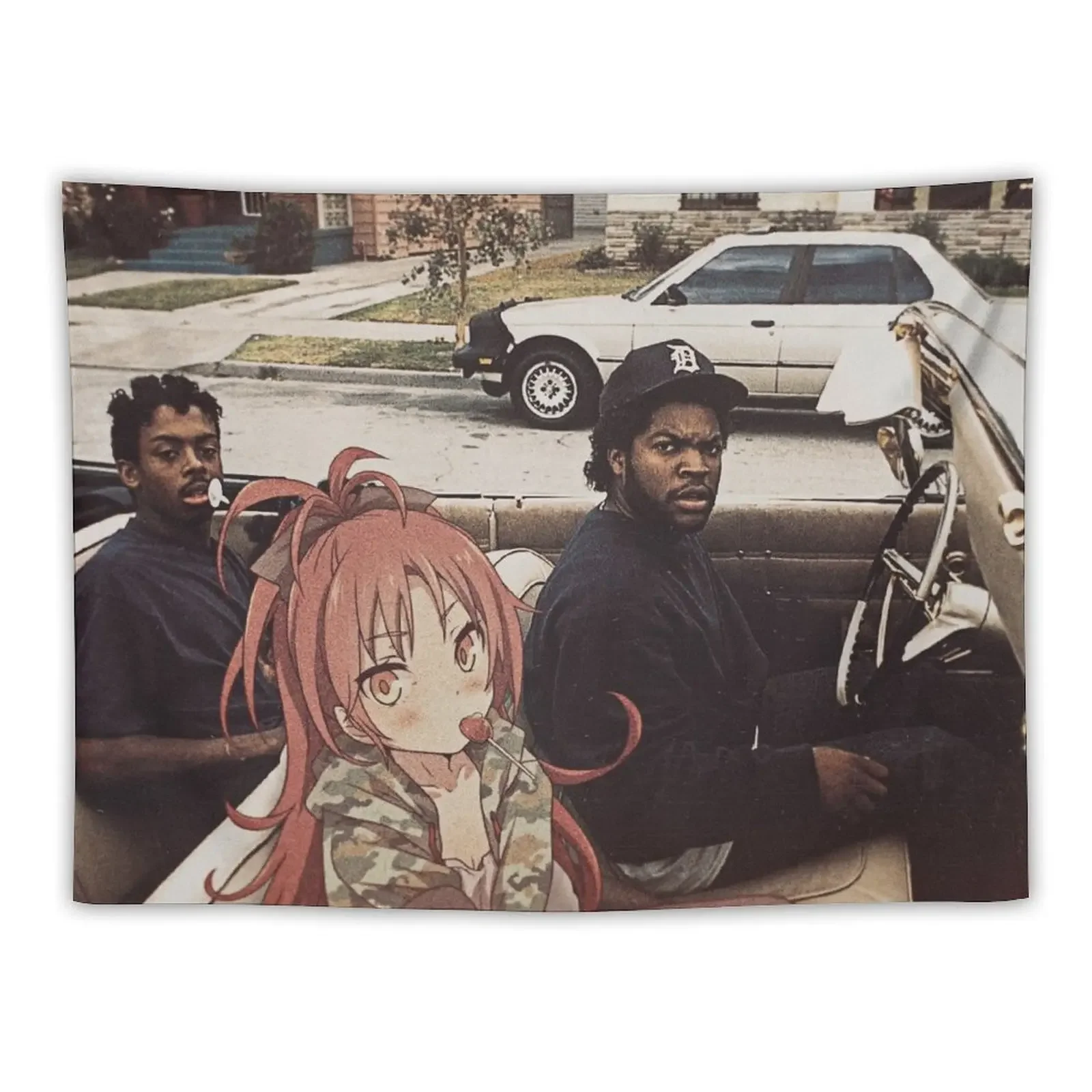 

Waifuz n the Hood feat Kyoko Sakura Tapestry Room Aesthetic Decor Home And Comfort Decor Tapestry