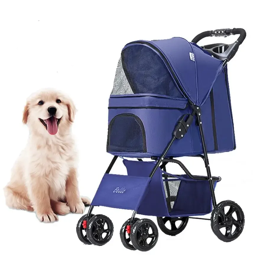 Carrito Para Perro Easy Walk Folding Travel Pet Trolley Cat Cart Carrier For Medium Dogs Luxury Dog Pet Strollers