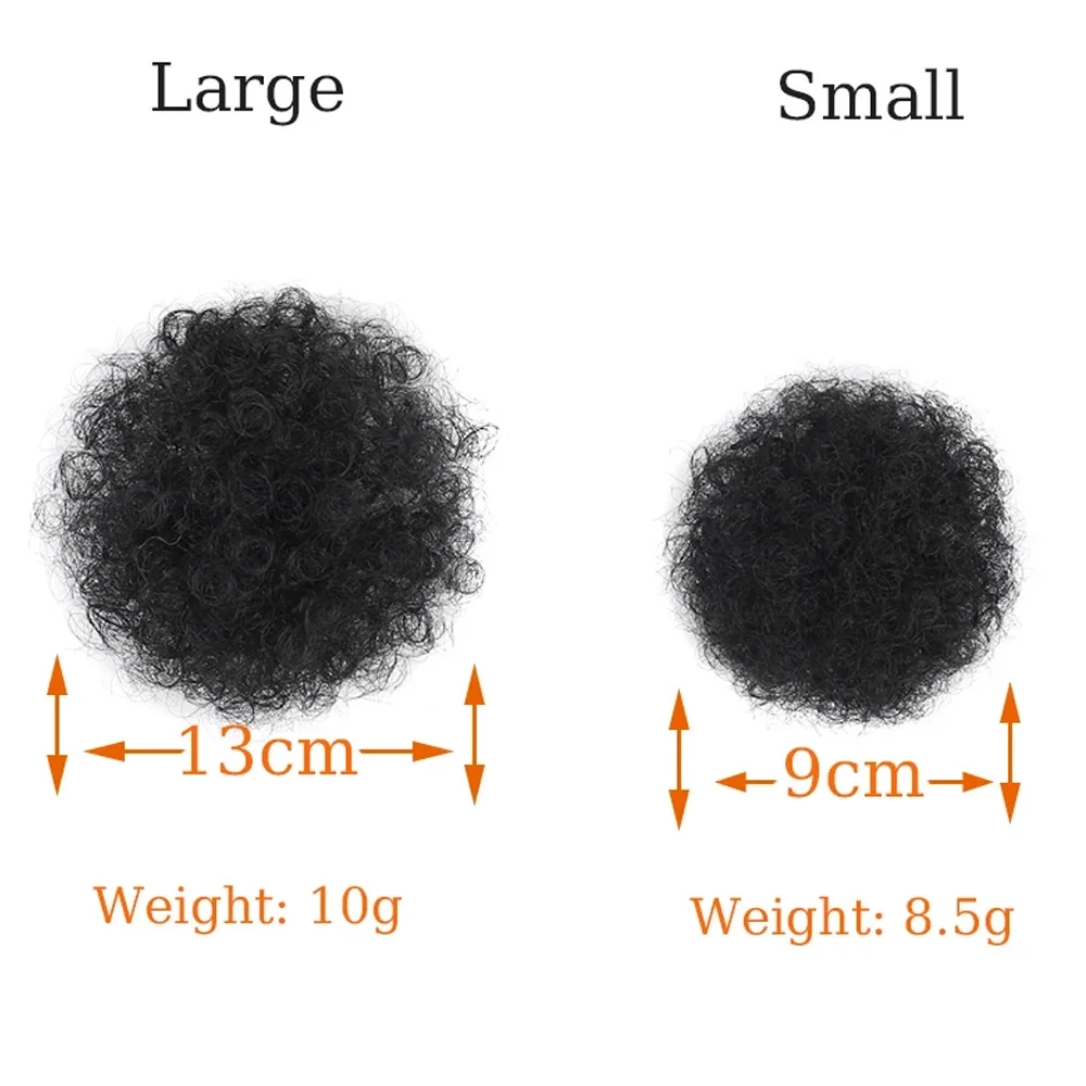 สังเคราะห์ Afro พัฟ Drawstring หางม้า Kinky Curly ผม Bun Hairpiece แอฟริกันอเมริกันคลิปใน Updo Extension สําหรับผู้หญิงสีดํา