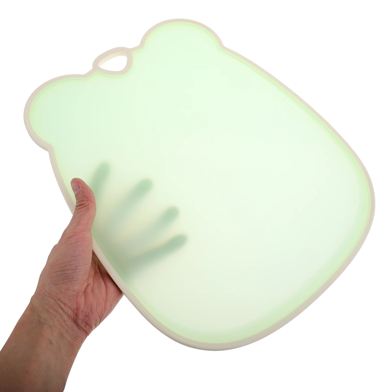 

Small Cutting Boards for Kitchen Baby Food Plate Cartoon Green Toddler Accessories Non Slip Design Compact Size Safe Efficient
