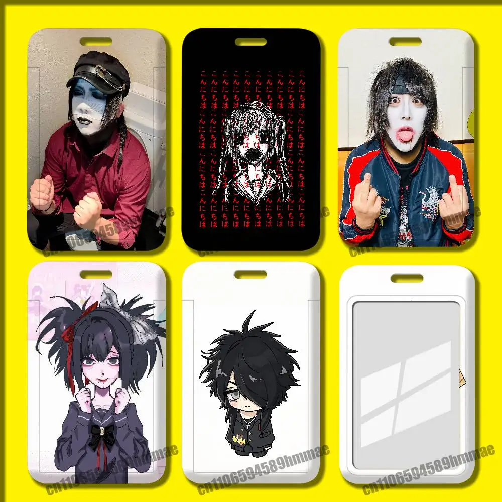 For S-Senketsuakochan Employee ID Card Holder Office Badge Work Student Bank Credit Hard Holders Case Shell