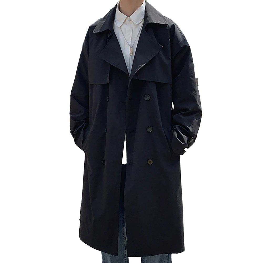 Veste à Double boutonnage Trench-Coat de Style coréen, couleur unie, vêtements d'hiver, vêtements d'automne, tissu en Polyester, tout nouveau décolleté à revers