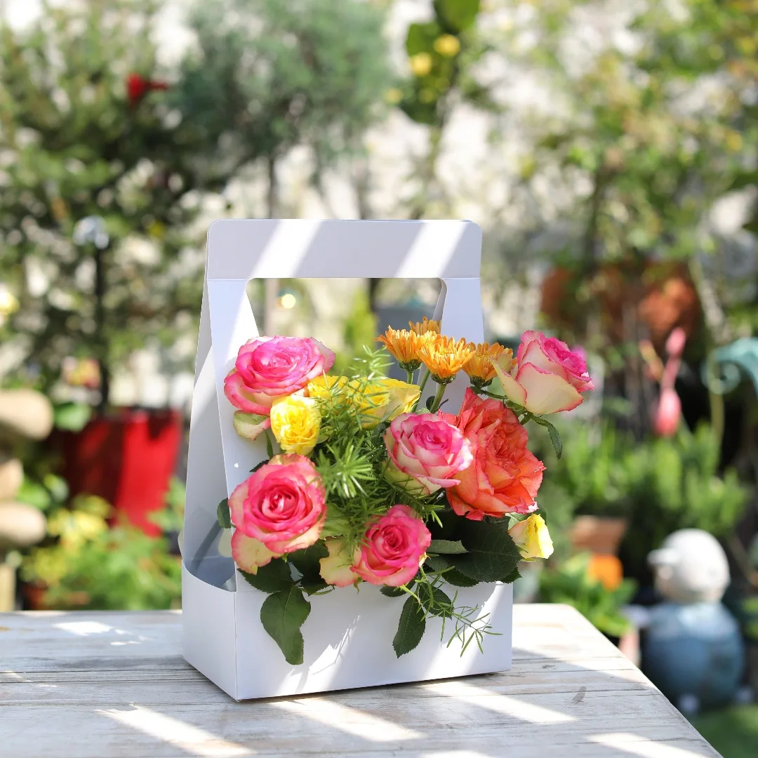 

10pcs DIY Flower Gift Box ,Portable Flower Bag, Romantic Handmade Craft Kit ,Boho Home Deco Boho Floral Arrangement Kit.Wedding