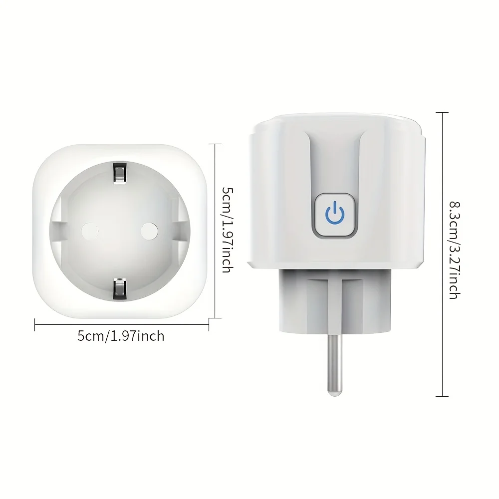 Tuya Smart WiFi Euro Regulation plug Mobile app timed remote control Alexa voice control 16A, 20A