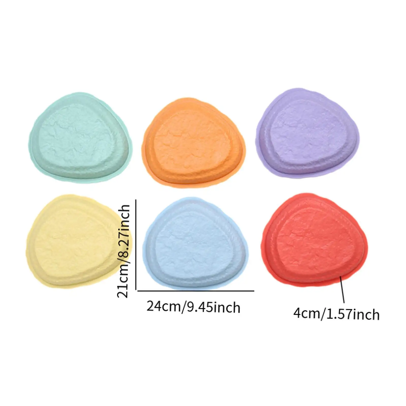 Conjunto de pedras antiderrapantes para crianças, 6 peças, empilhável, curso de obstáculos para crianças pré-escolares de 3 a 6 anos, meninos e meninas
