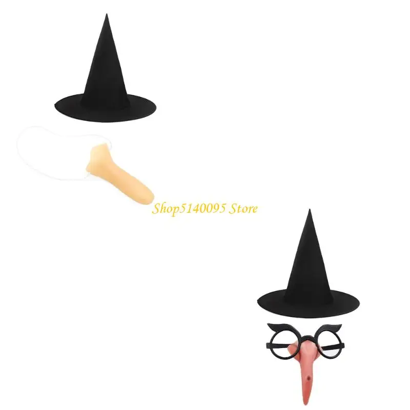 

DXAE Witch Hat Artificial Nose Halloween Costume Accessories for Masquerade Cosplay