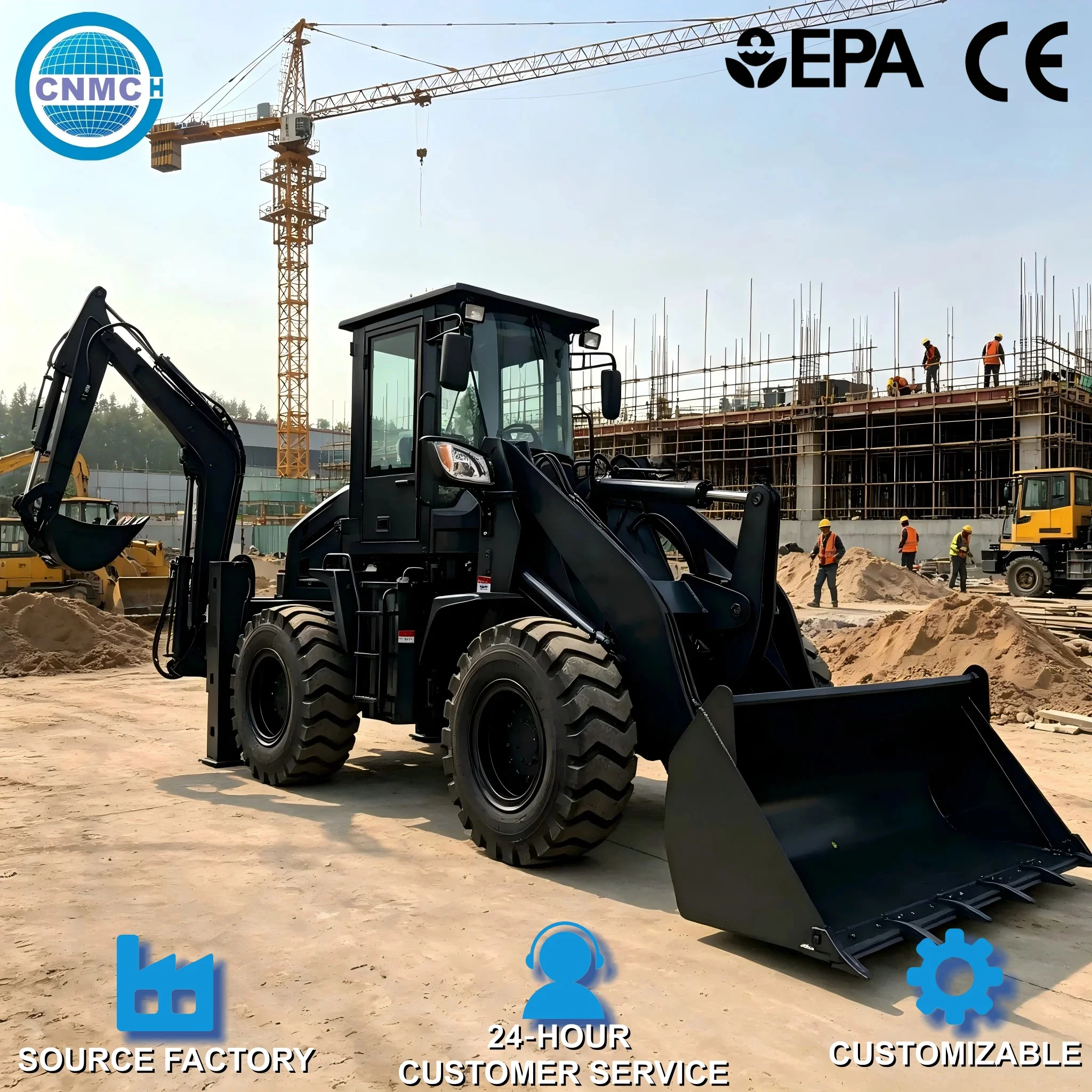Tractor Backhoe - CN10-80 4x4 Wheel Excavator Loader 6