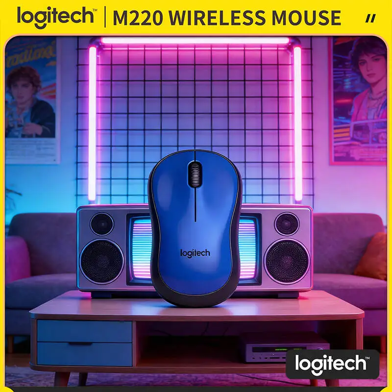

Logitech M220 Quiet Wireless Mouse 2.4GHz Stable Connection Compact Size 10m Range For Office Travel Home Needs