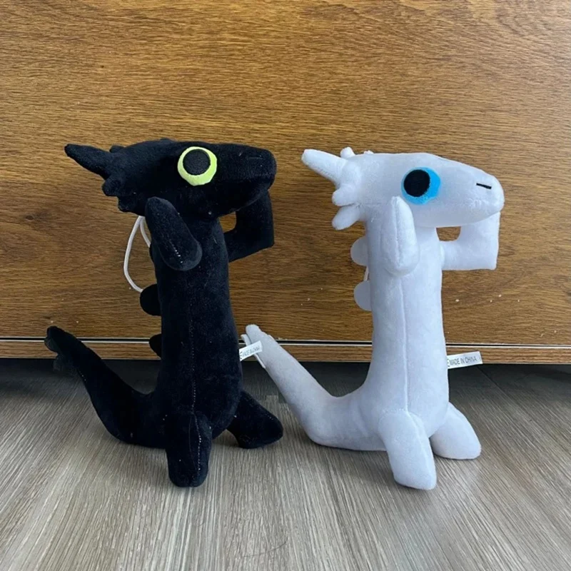 Toothless Dancing Meme Plush Toy Soft Animals Plushies 25Cm Doll Anime Game Room Pillow White