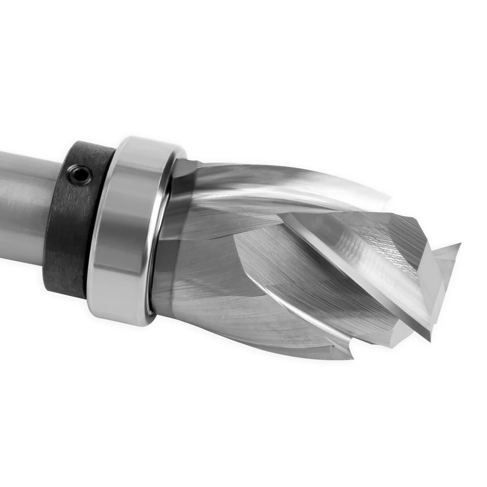 LAVIE 1/2 shank Bearing Ultra-Perfomance Compression Flush Trim Solid Carbide CNC Router Bit For Wood End Mill