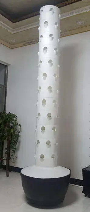 Indoor Plant Vertical Tower Garden Growing Systems Hydroponic Aeroponic 6-10layers 60Plants Selfwatering Growing Tower Kit