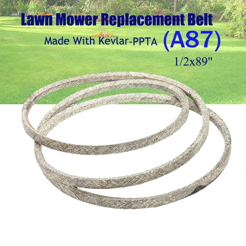 

For Toro 101137, 102607, 106125, 107769 For John Deere GX20006 For Husqvarna 532124525 1/2 "x89" (A87) ​Kevlar Lawn Mower Belt