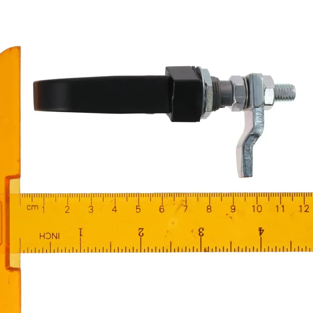 2 قطعة السلس الفولاذ المقاوم للصدأ رفع وتحول المزالج الأسود 2.5 "L X 2.1" واط ضغط مزلاج قابل للتعديل قبضة مقبض الباب #3