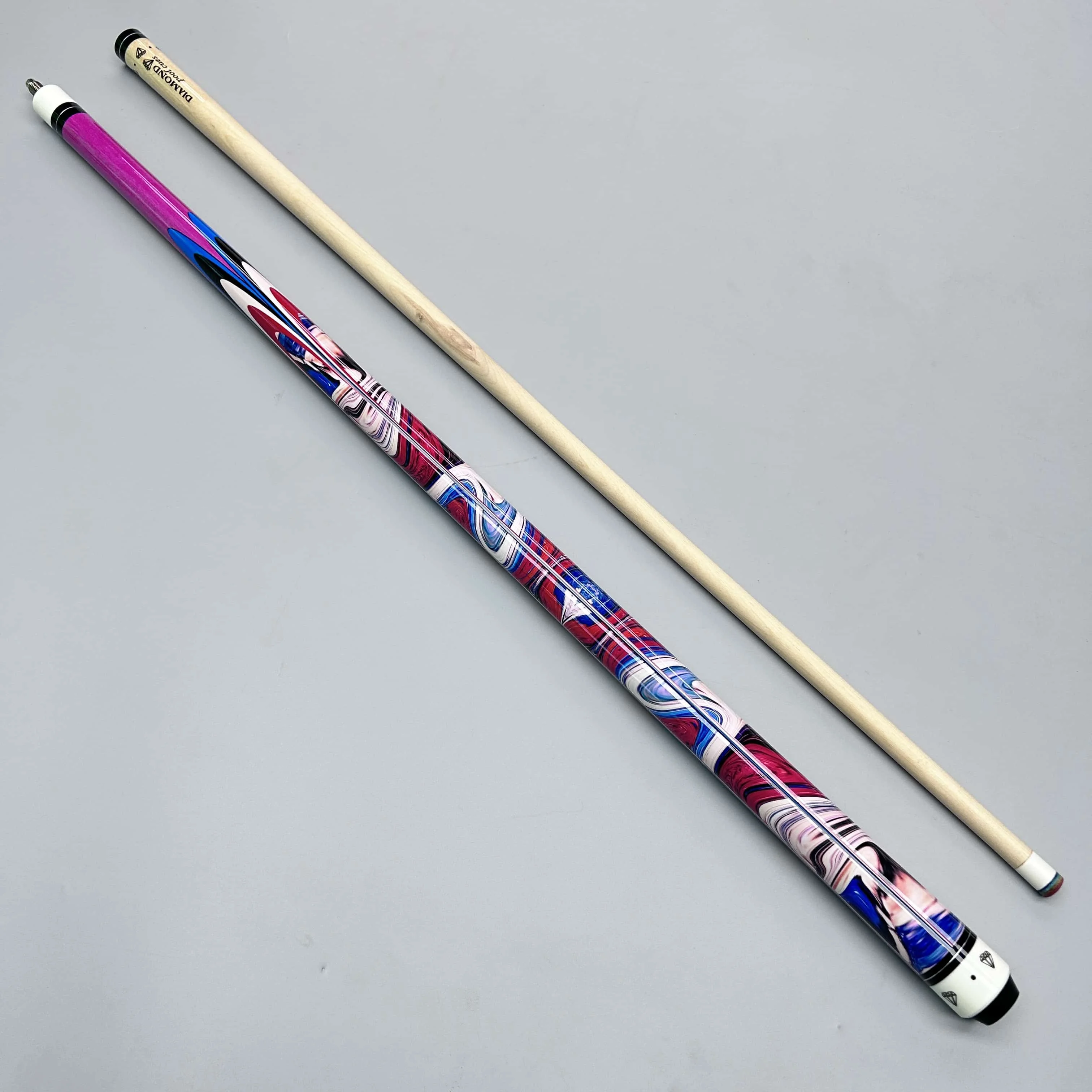 

STLF Canadian Maple Shaft House Cue Diamond Brand Cue With Different Designs Big Head Tip 13mm